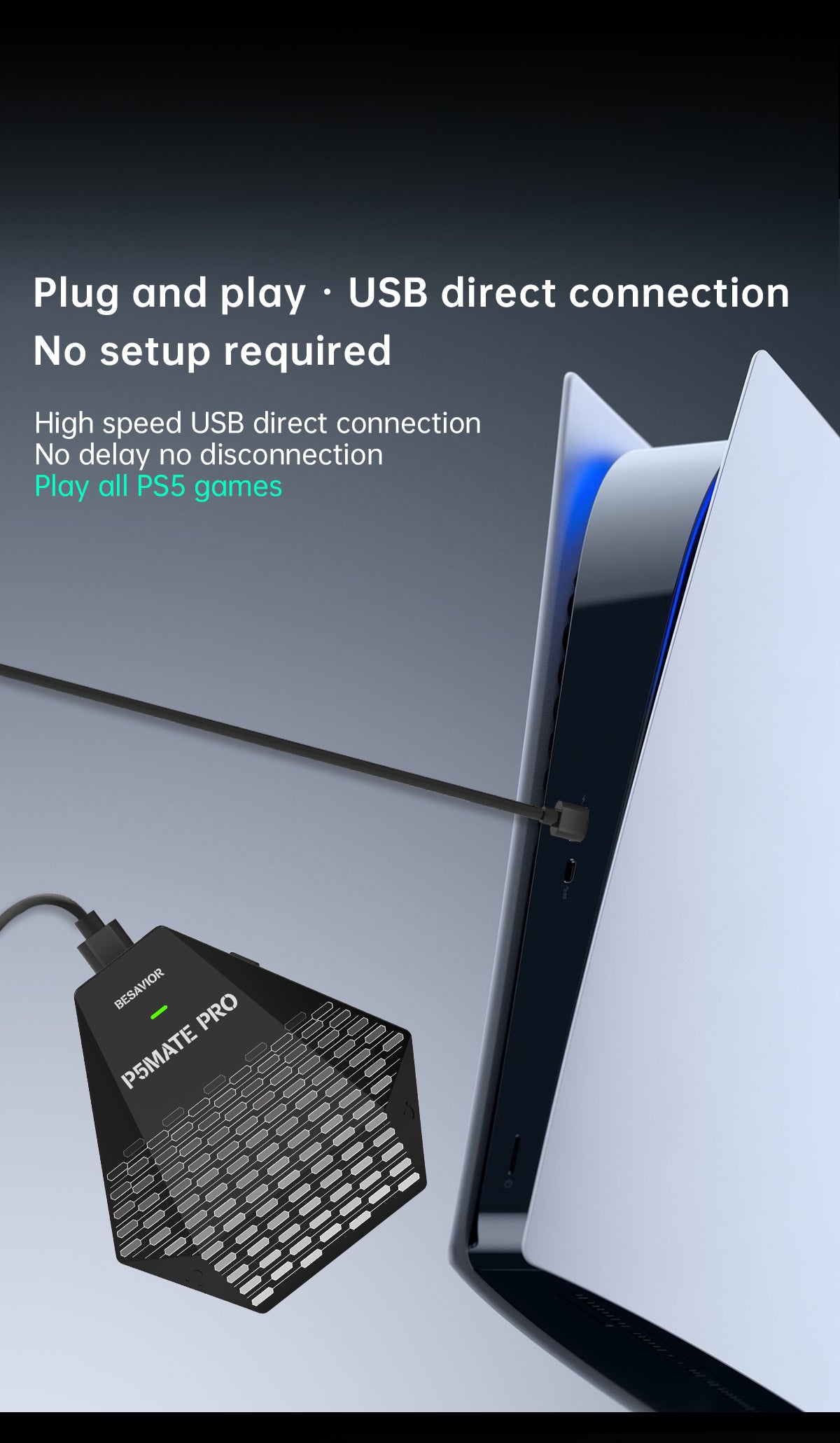Original Besavior P5Mate Pro Converter Adapter Emulator for PS5 Game Console(P5 MATE Pro)